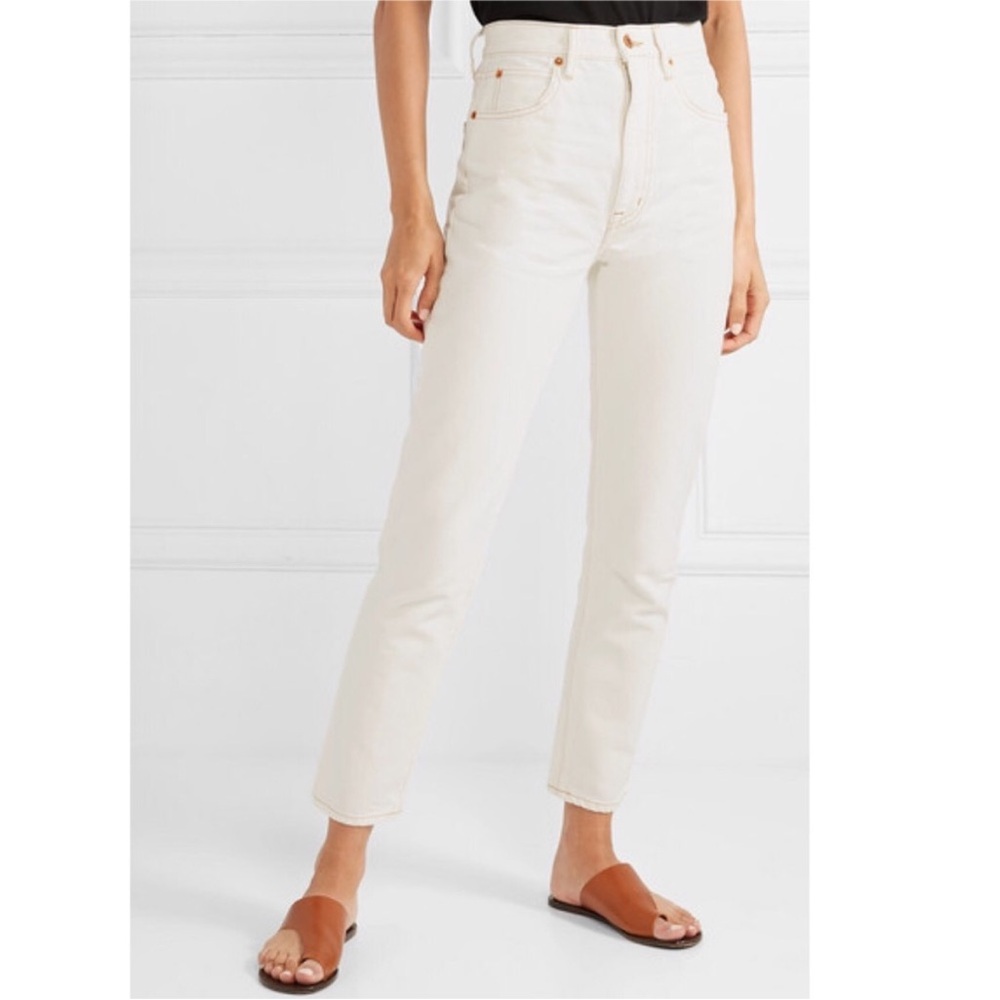 SLVRLAKE Beatnik High Rise Jeans in White Wash Size 25